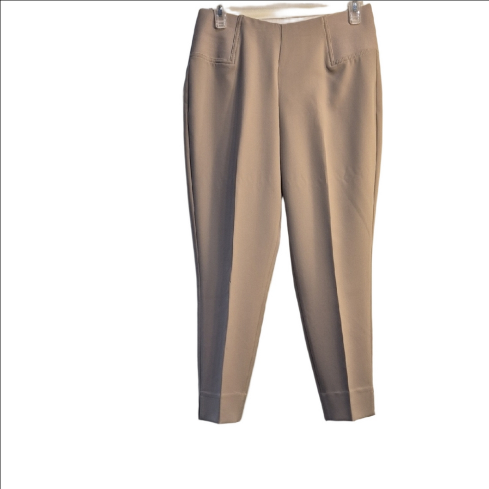 TanJay Petite Light Beige Cropped Dress Pants